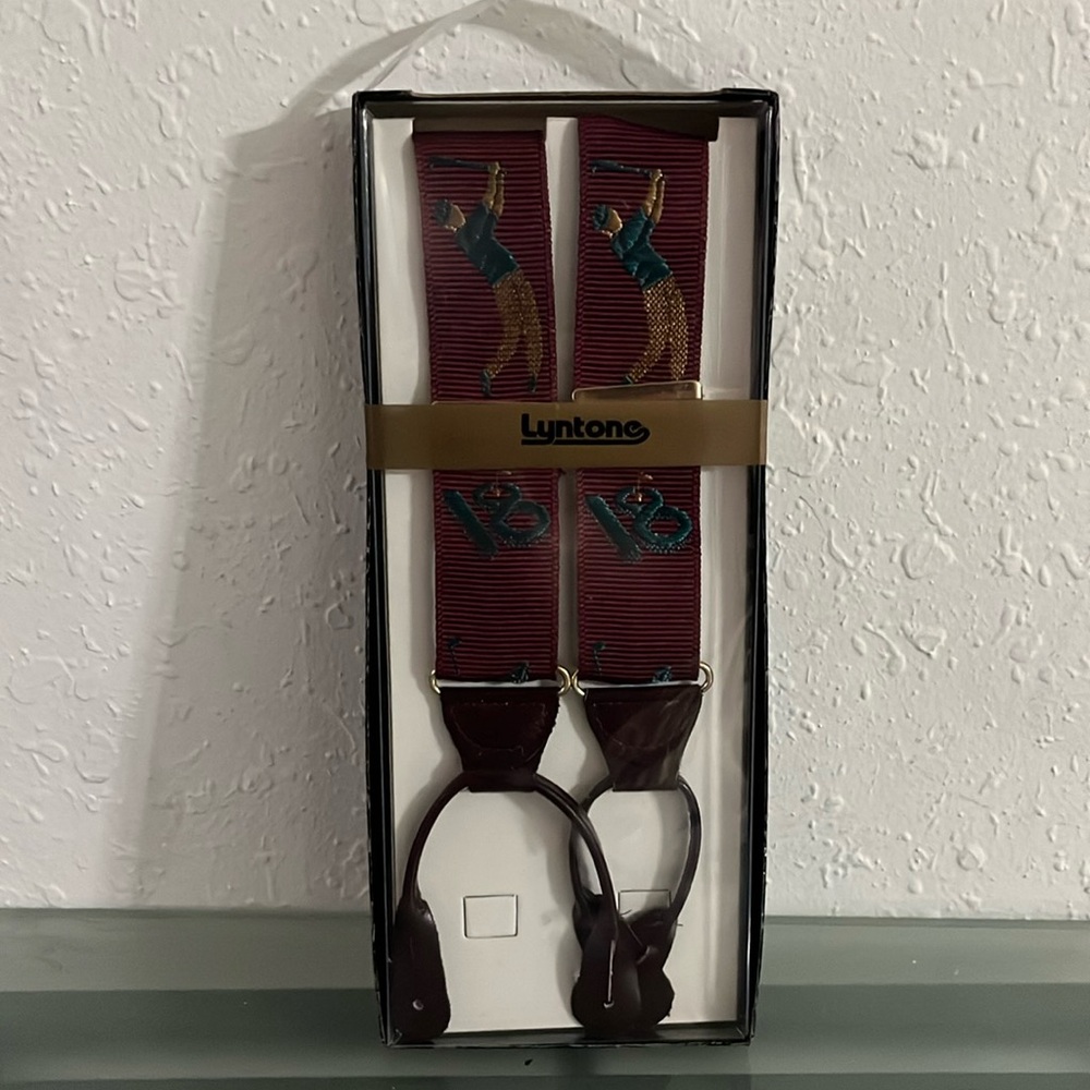 NWT Lyntone Novelty Golf Suspenders